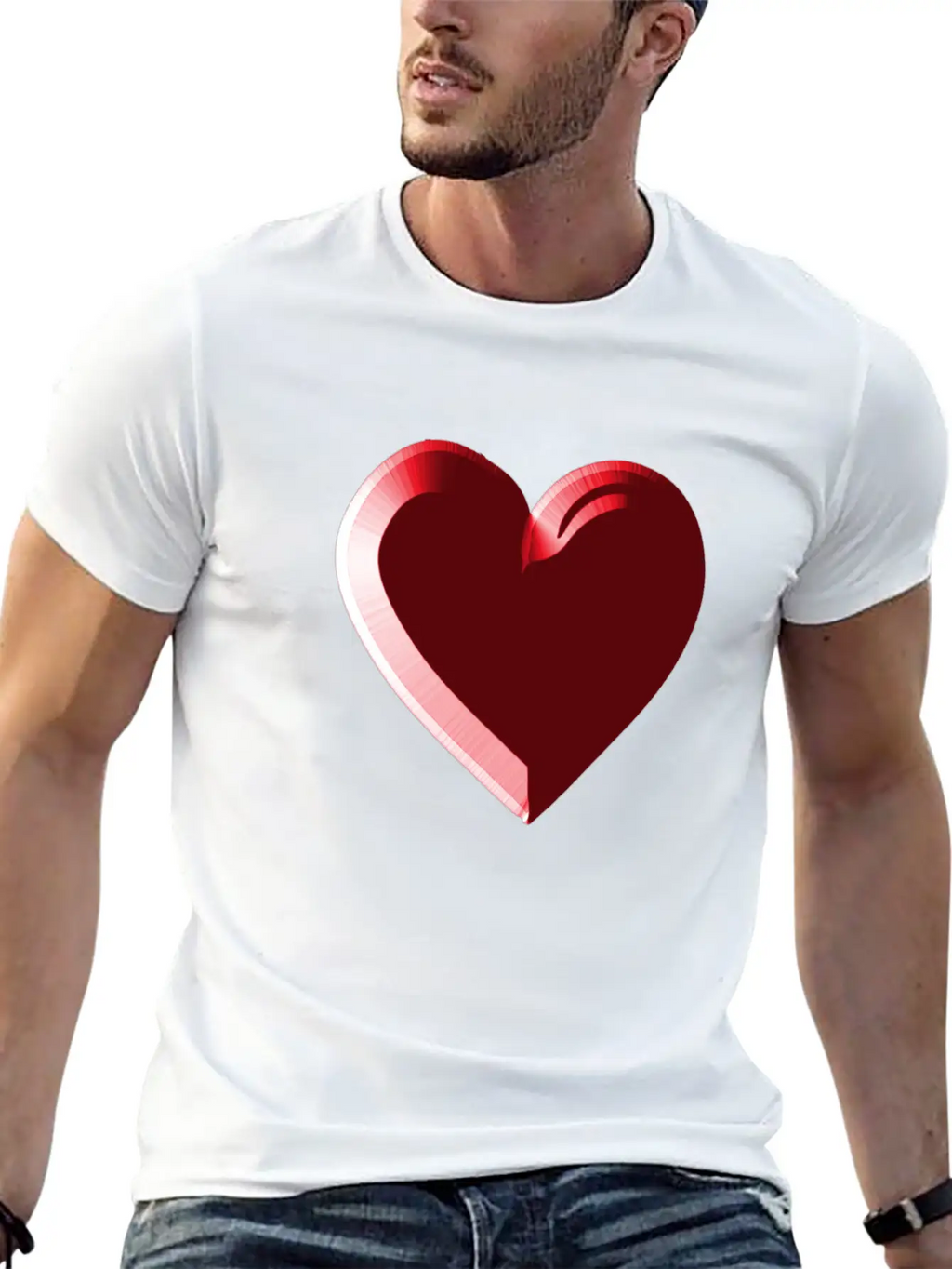 Red Heart Red Love Timeless Short Sleeve Tee – Comfy And Minimalist Design