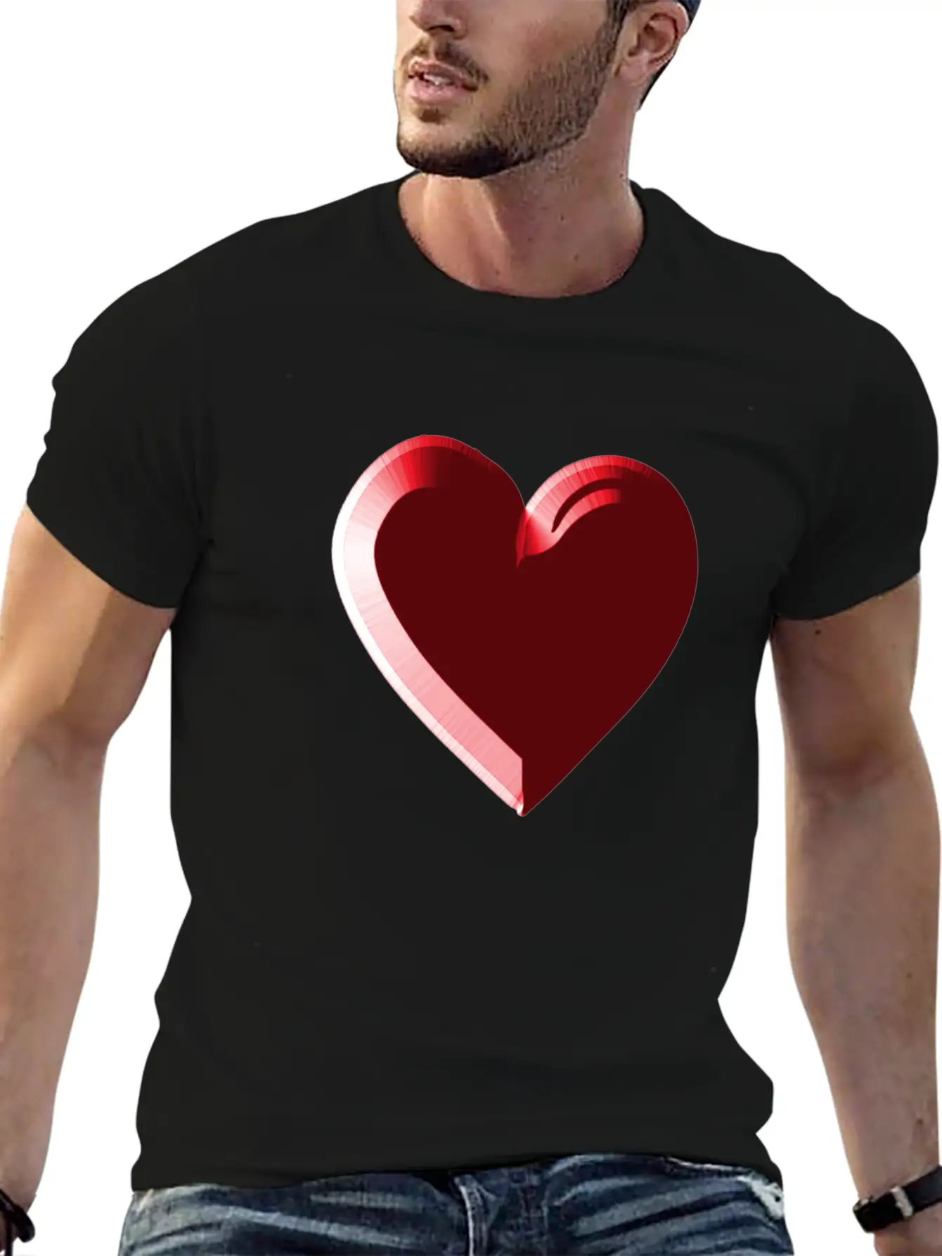 Red Heart Red Love Timeless Short Sleeve Tee – Comfy And Minimalist Design