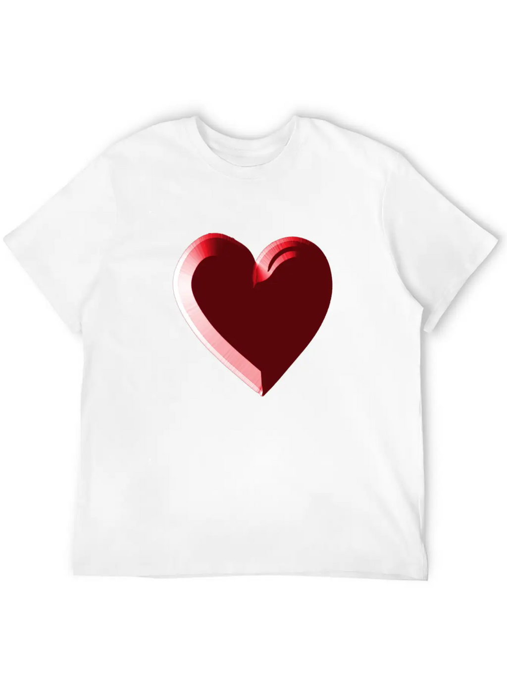 Red Heart Red Love Timeless Short Sleeve Tee – Comfy And Minimalist Design
