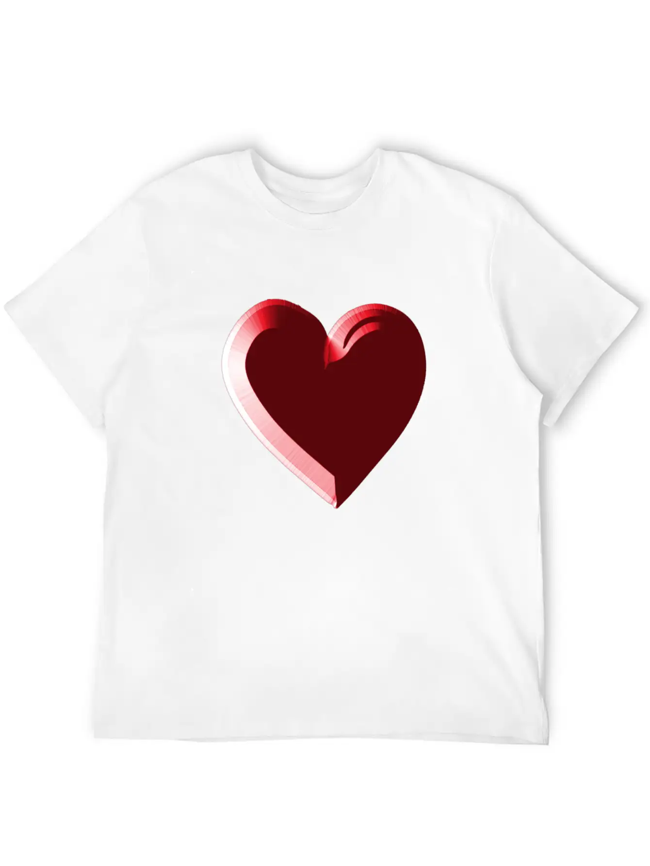 Red Heart Red Love Timeless Short Sleeve Tee – Comfy And Minimalist Design