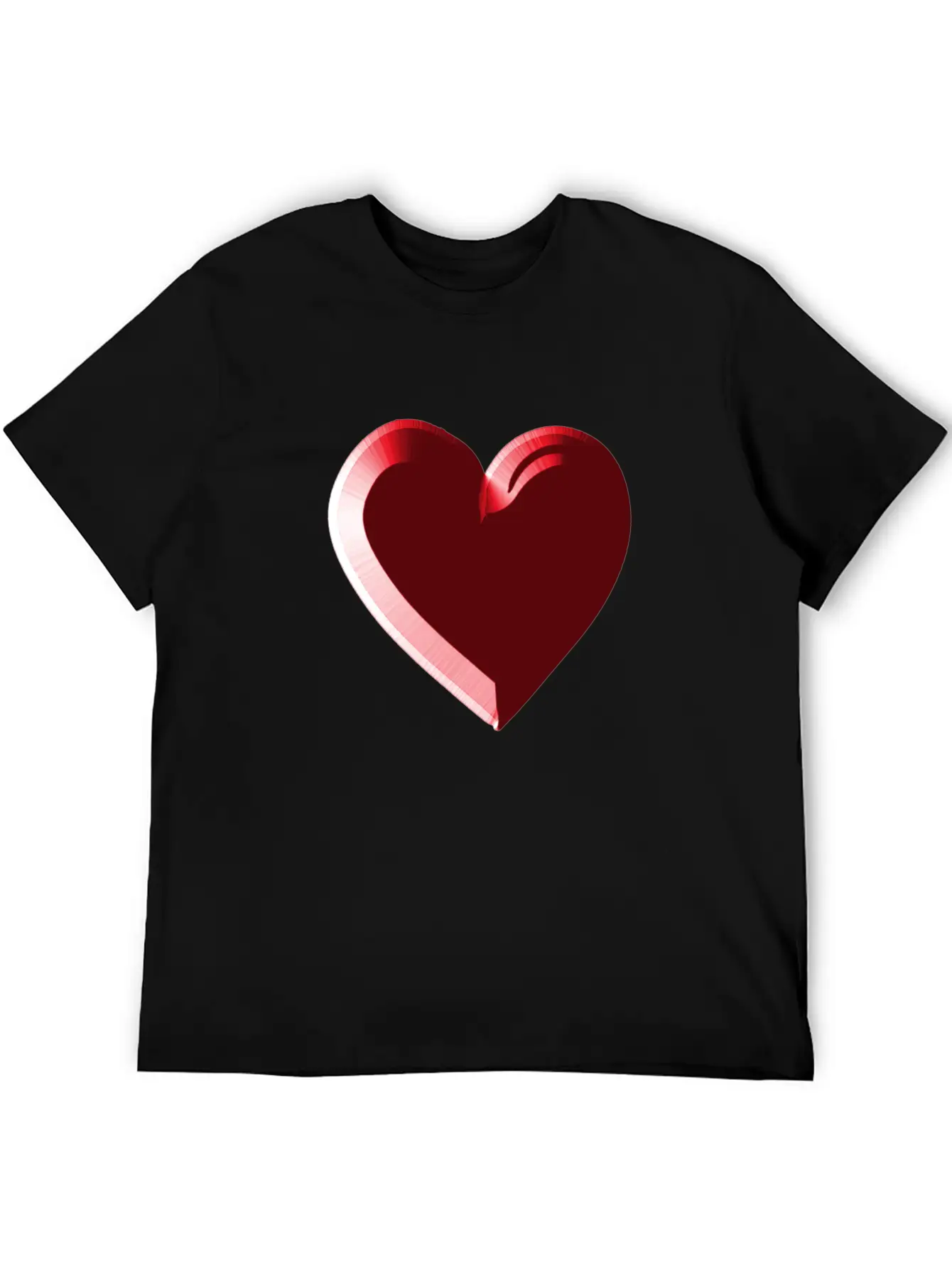 Red Heart Red Love Timeless Short Sleeve Tee – Comfy And Minimalist Design