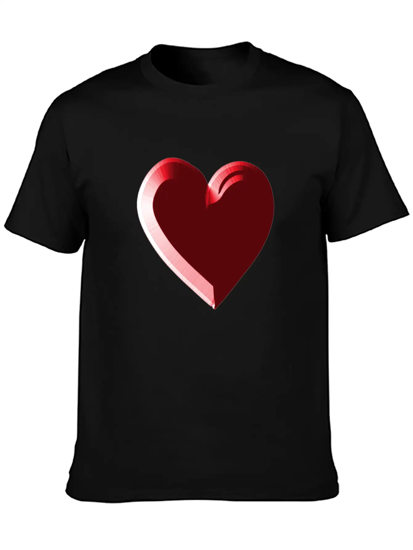 Red Heart Red Love Timeless Short Sleeve Tee – Comfy And Minimalist Design