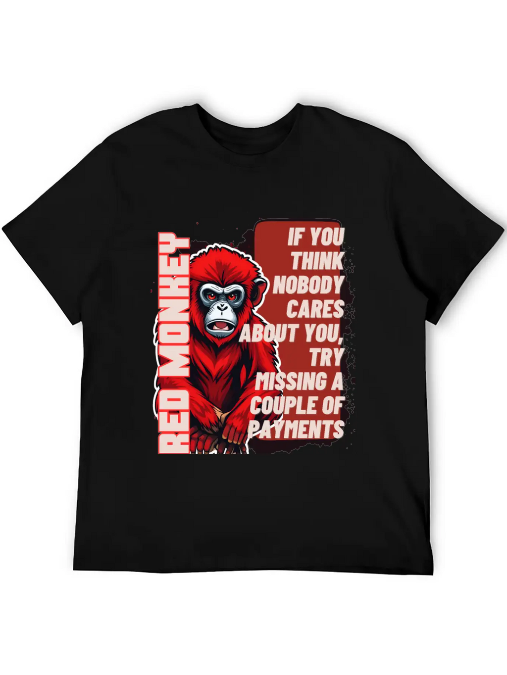 RED MONKEY WISDOM WORDS - FUNNY MOTIVATION Essential Unisex Summer Tee – Soft Cotton Casual Fit