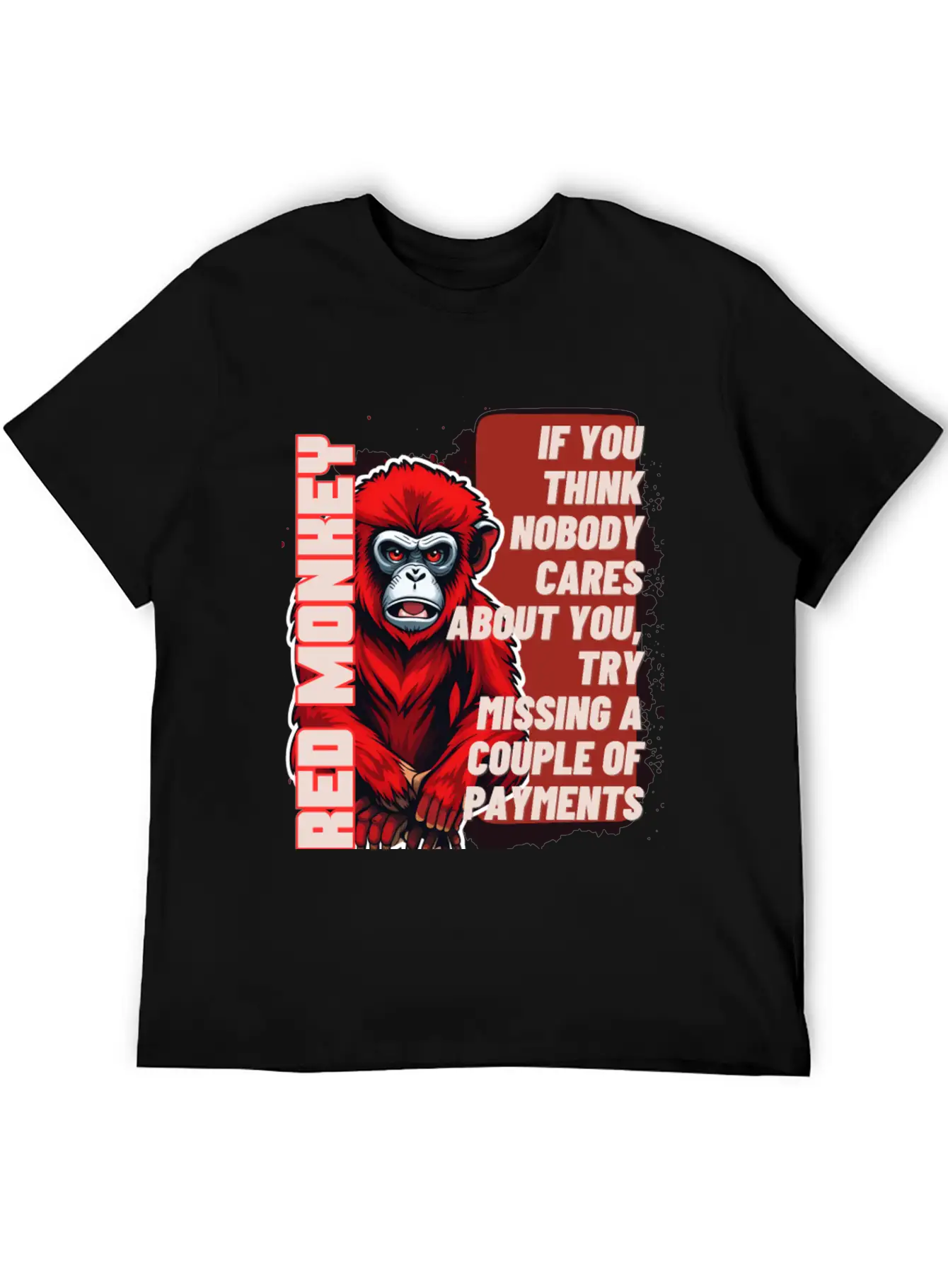 RED MONKEY WISDOM WORDS - FUNNY MOTIVATION Essential Unisex Summer Tee – Soft Cotton Casual Fit