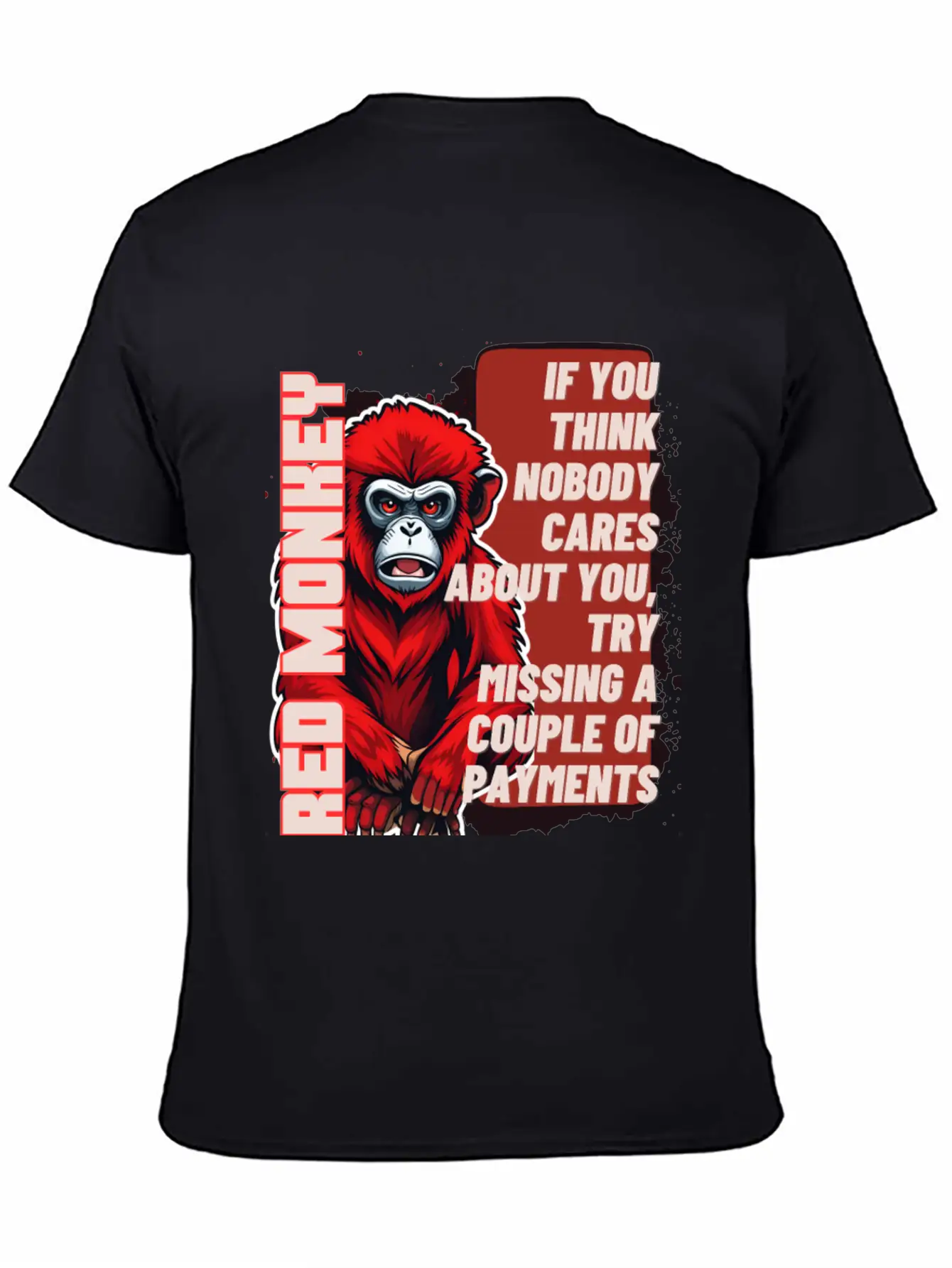 RED MONKEY WISDOM WORDS - FUNNY MOTIVATION Essential Unisex Summer Tee – Soft Cotton Casual Fit