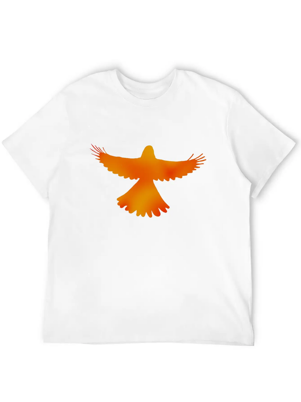Red, Orange And Yellow Bird Essential Cotton Tee For Daily Outfits – Unisex Style