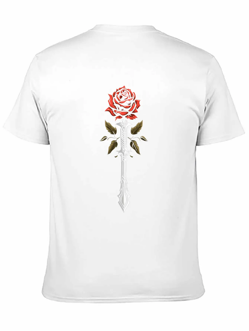 Red Rose Goth Sword Classic Cotton Tee – Unisex Comfort For Any Season