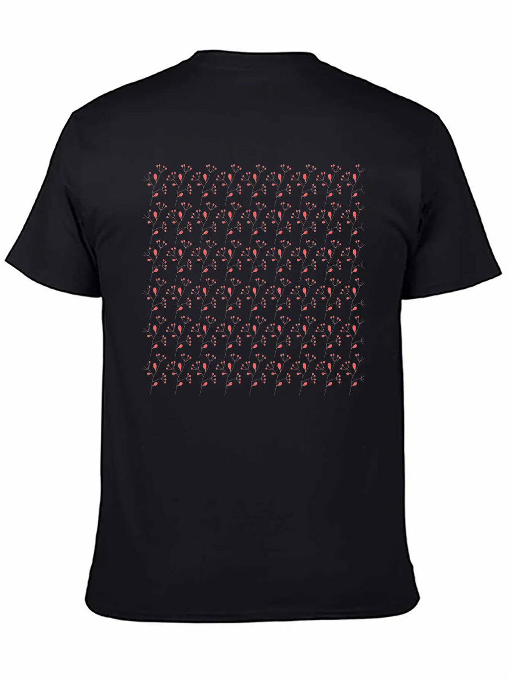 RED SPRING FLORAL PATTERN Timeless Short Sleeve Tee – Comfy And Minimalist Design