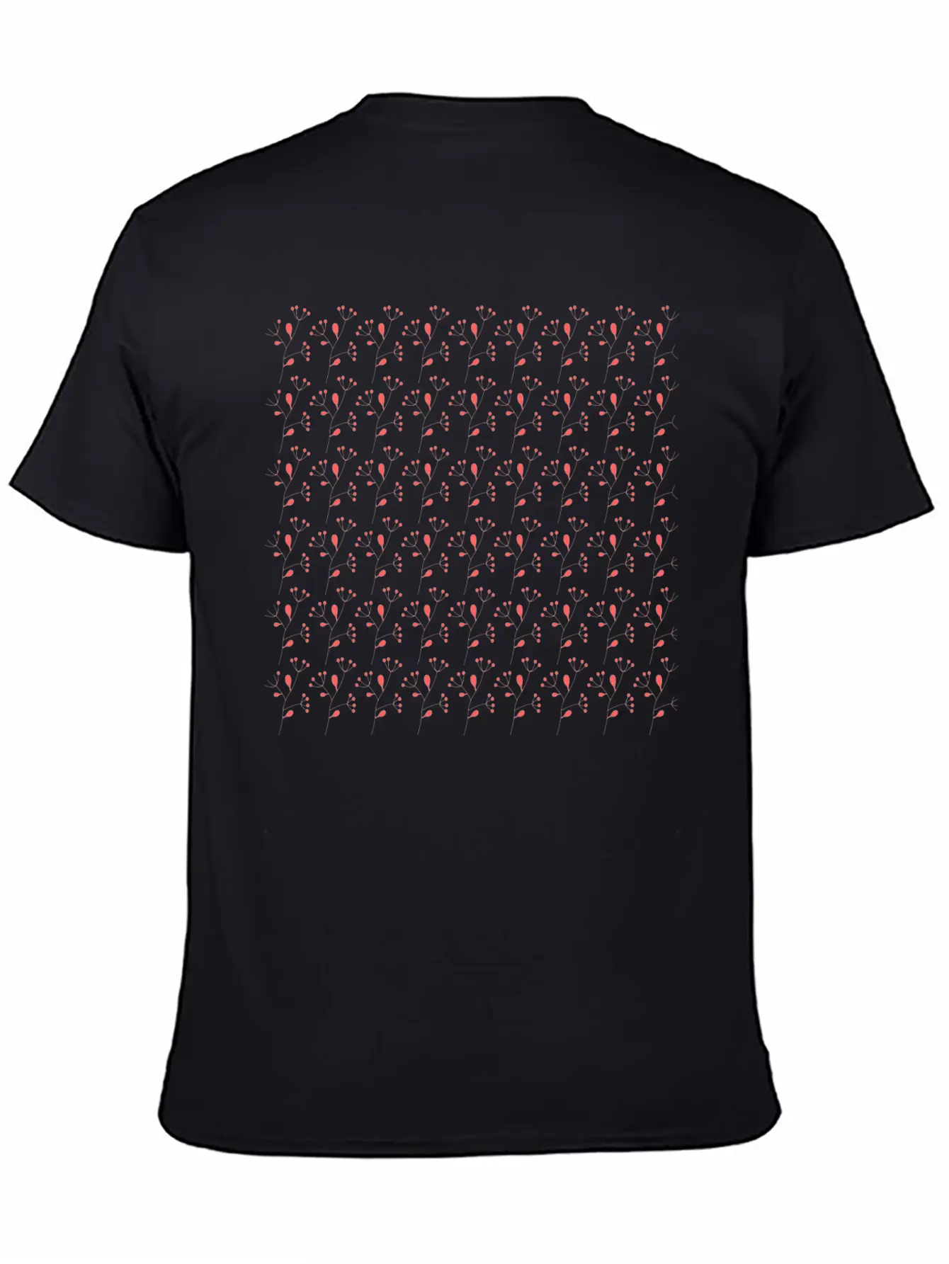 RED SPRING FLORAL PATTERN Timeless Short Sleeve Tee – Comfy And Minimalist Design