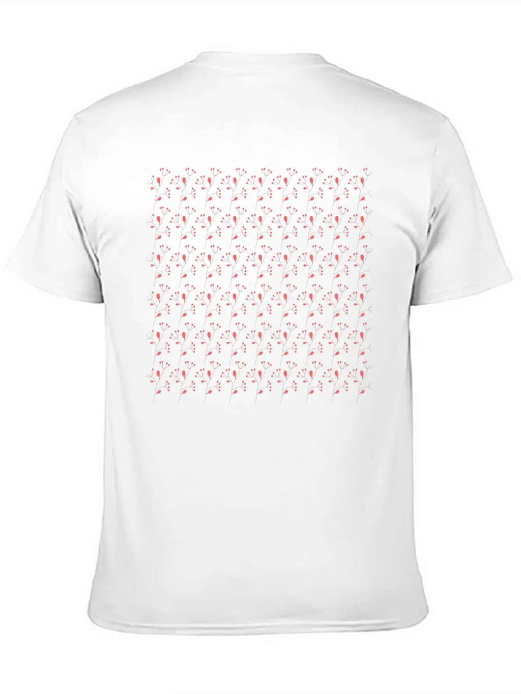 RED SPRING FLORAL PATTERN Timeless Short Sleeve Tee – Comfy And Minimalist Design