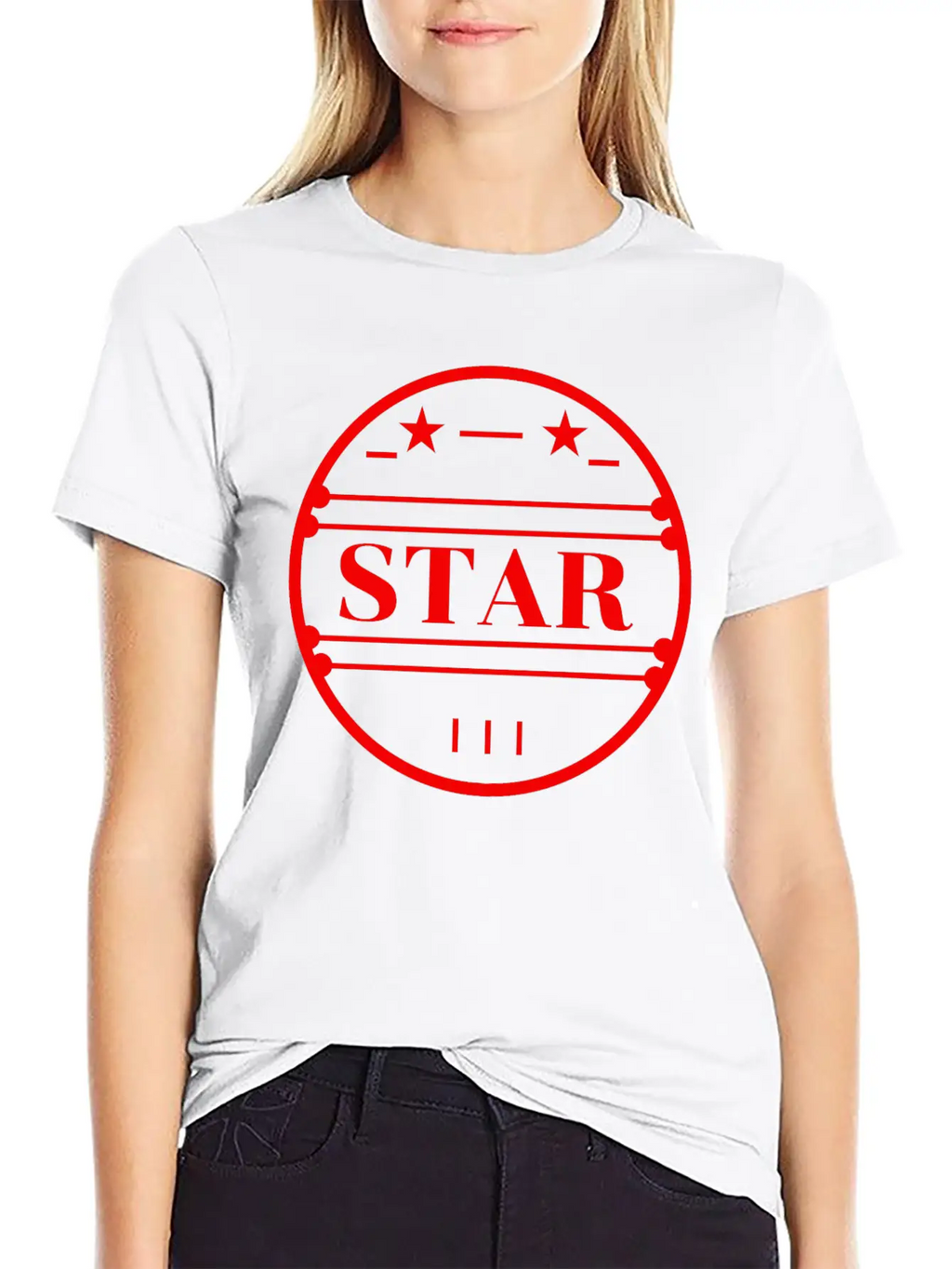 Red Star Logo In Circle Classic Cotton Tee – Unisex Comfort For Any Season
