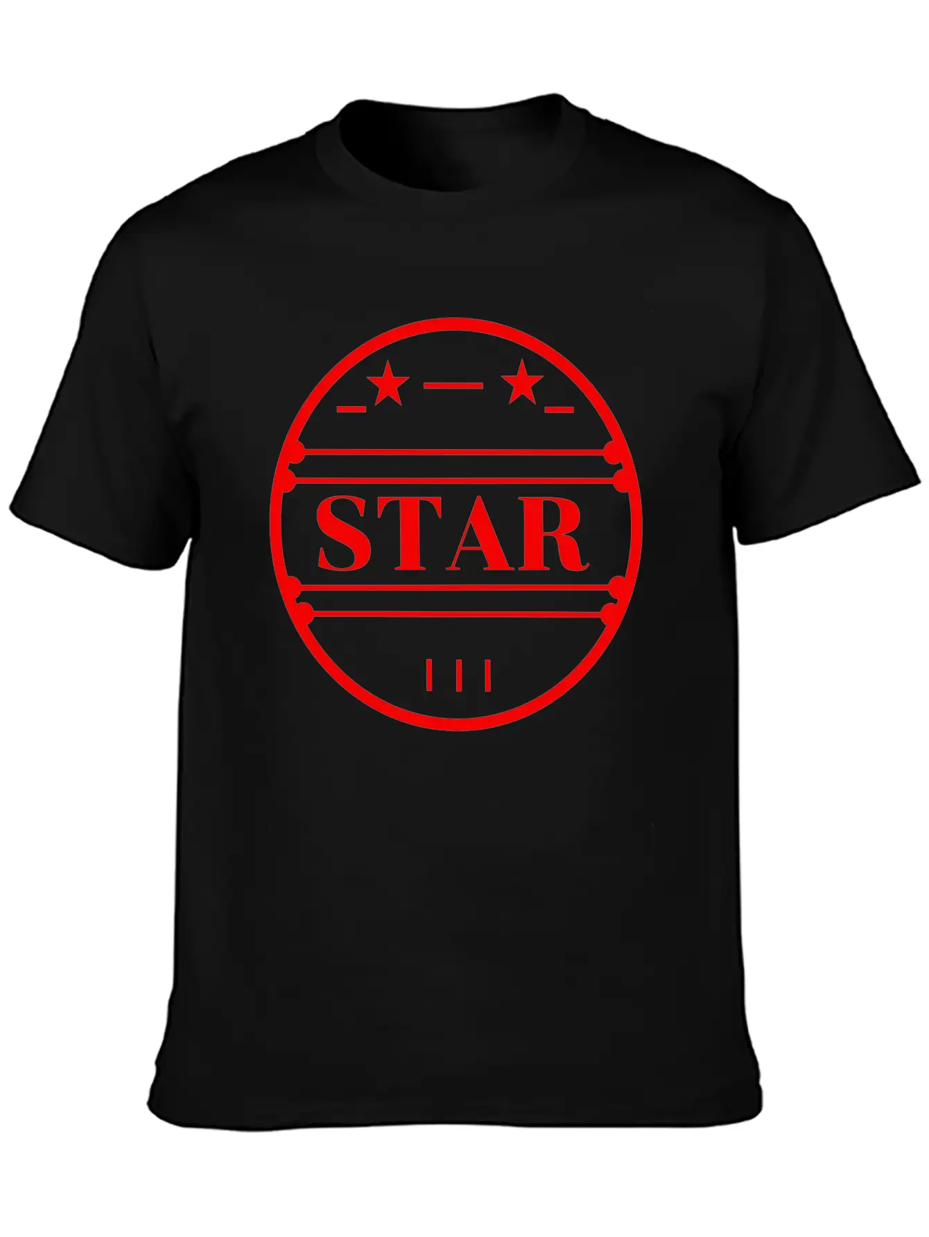 Red Star Logo In Circle Classic Cotton Tee – Unisex Comfort For Any Season