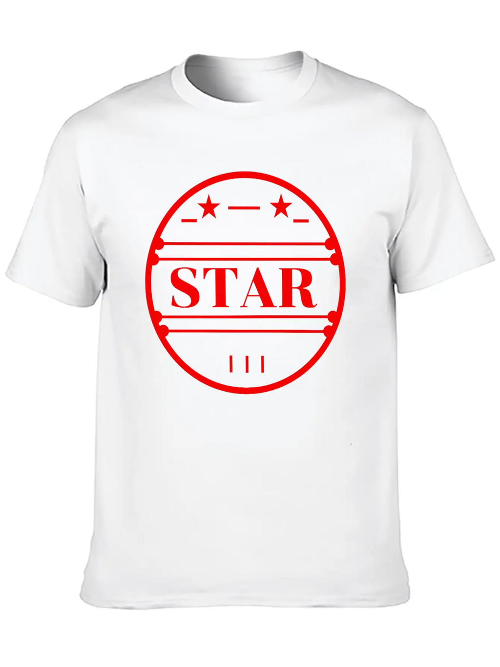 Red Star Logo In Circle Classic Cotton Tee – Unisex Comfort For Any Season
