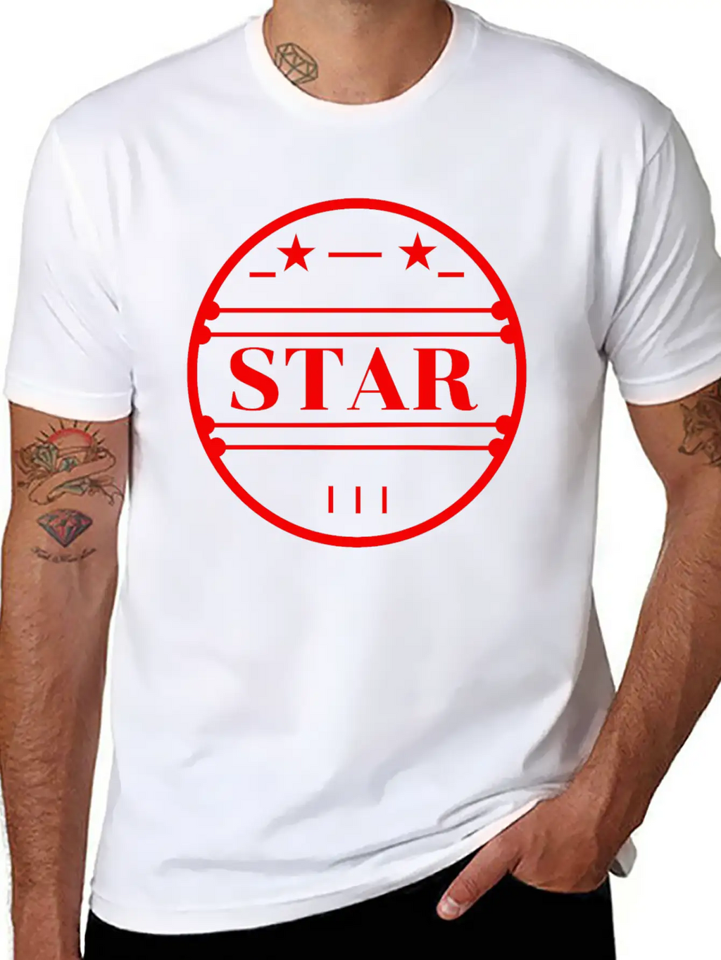 Red Star Logo In Circle Classic Cotton Tee – Unisex Comfort For Any Season
