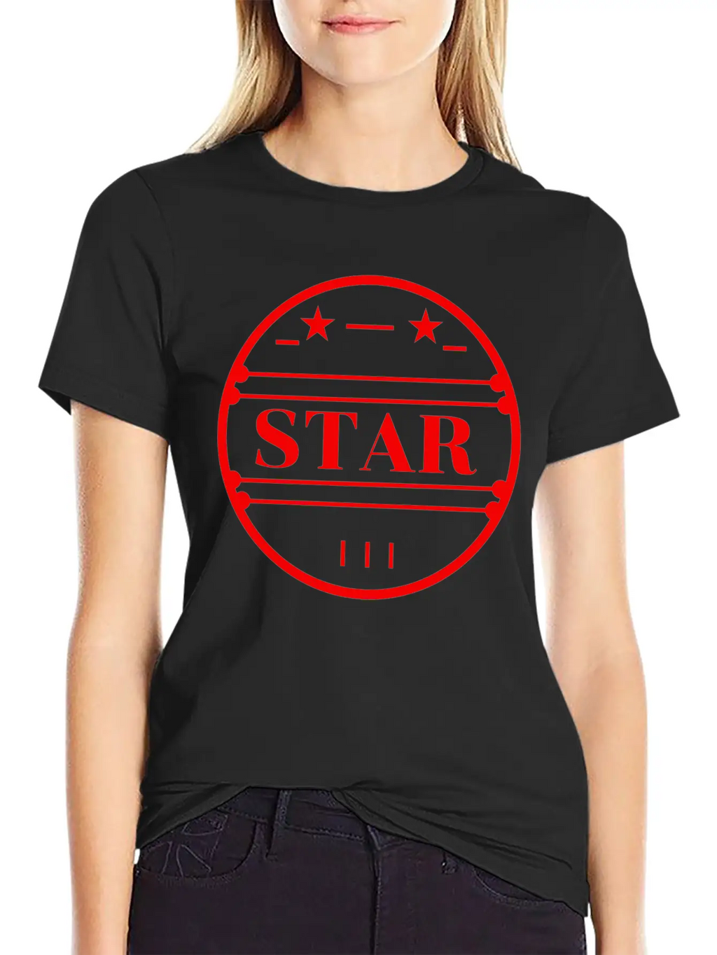 Red Star Logo In Circle Classic Cotton Tee – Unisex Comfort For Any Season