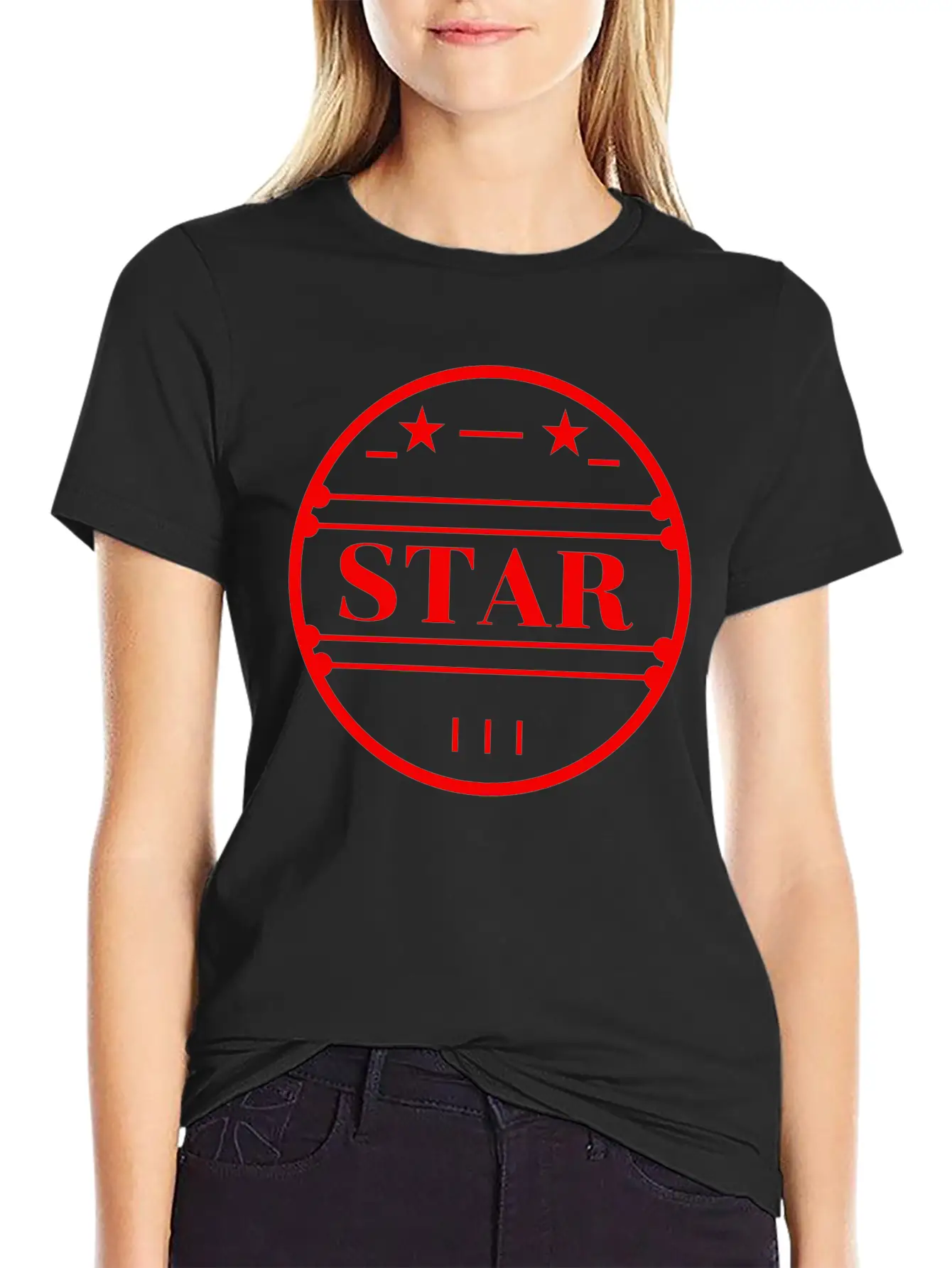 Red Star Logo In Circle Classic Cotton Tee – Unisex Comfort For Any Season