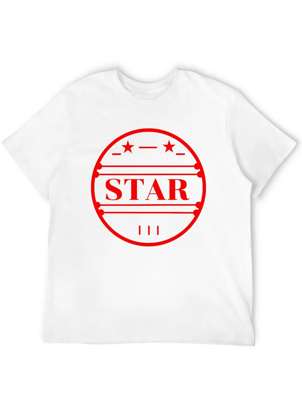Red Star Logo In Circle Classic Cotton Tee – Unisex Comfort For Any Season