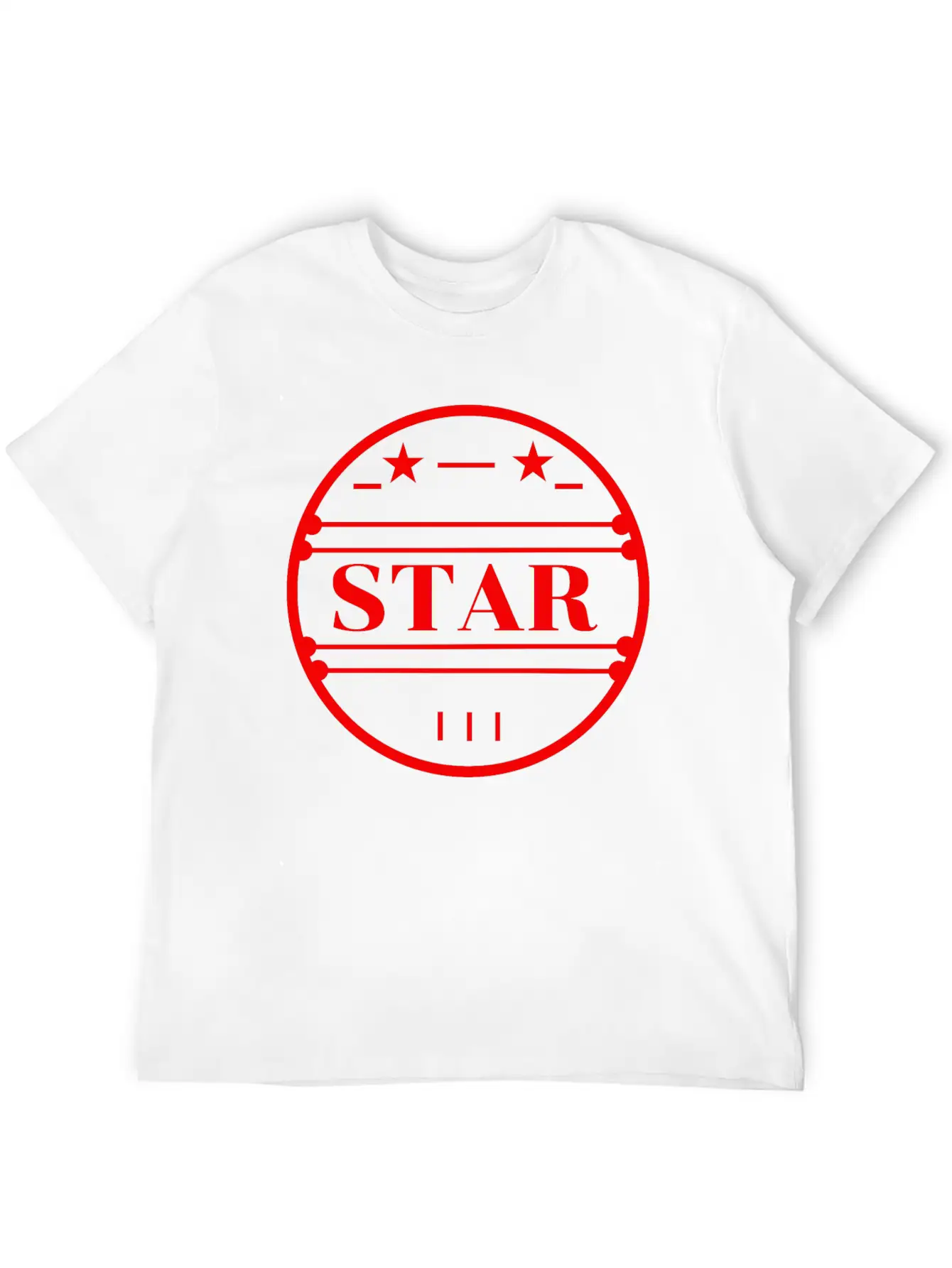 Red Star Logo In Circle Classic Cotton Tee – Unisex Comfort For Any Season