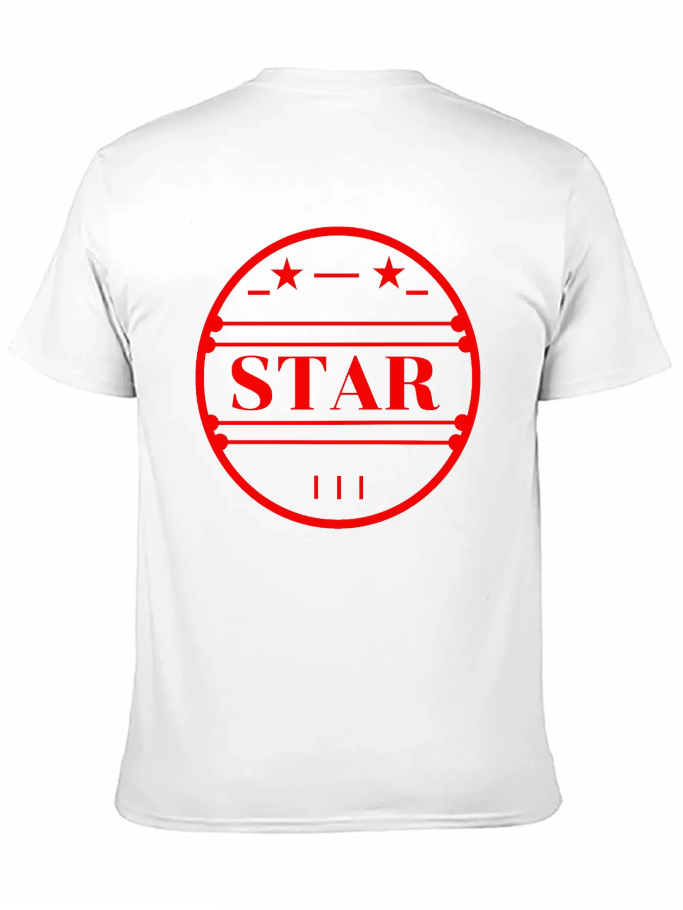Red Star Logo In Circle Classic Cotton Tee – Unisex Comfort For Any Season