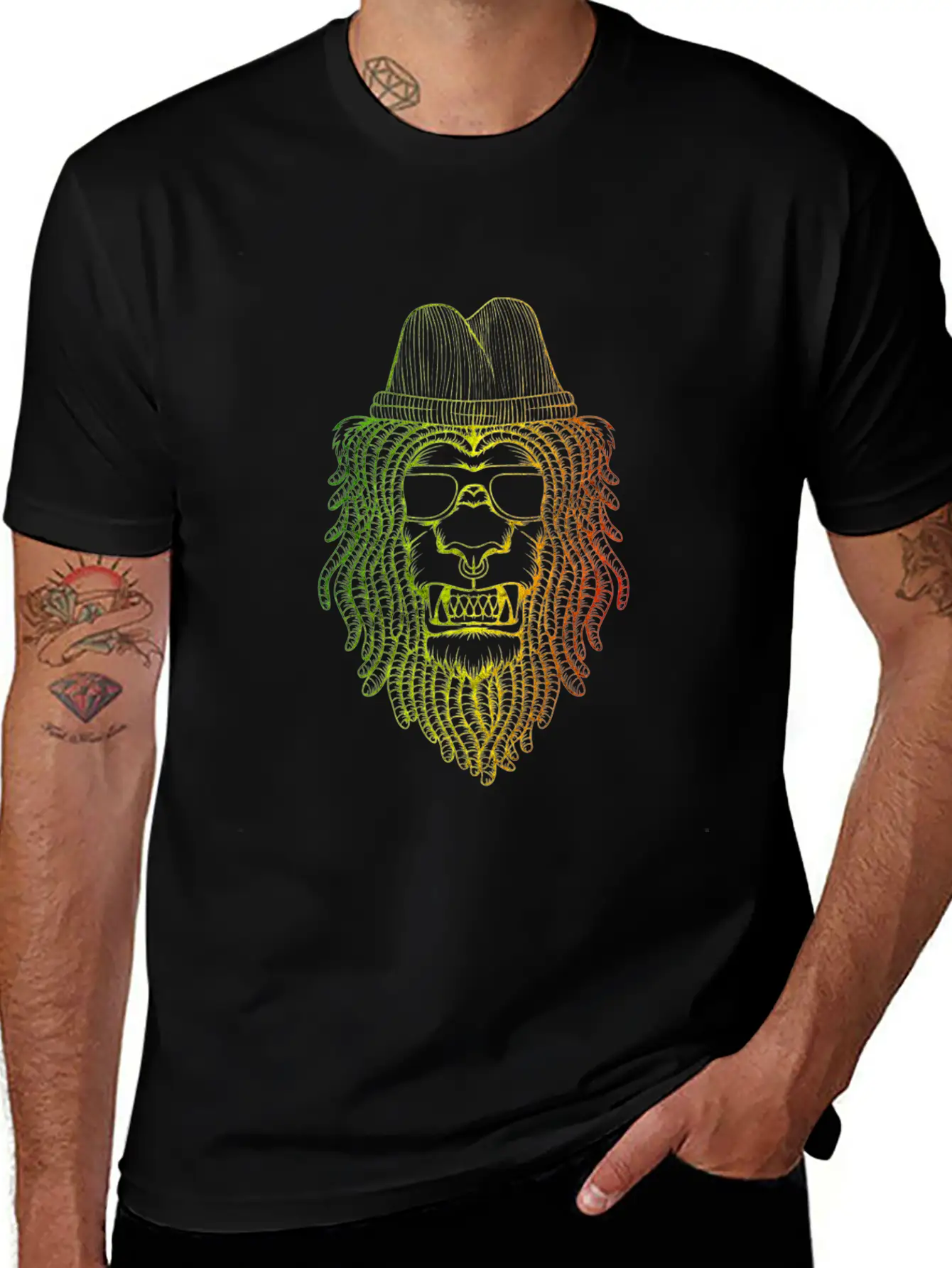Reggae Lion Basic Graphic T-Shirt – Daily Comfort In Soft Cotton