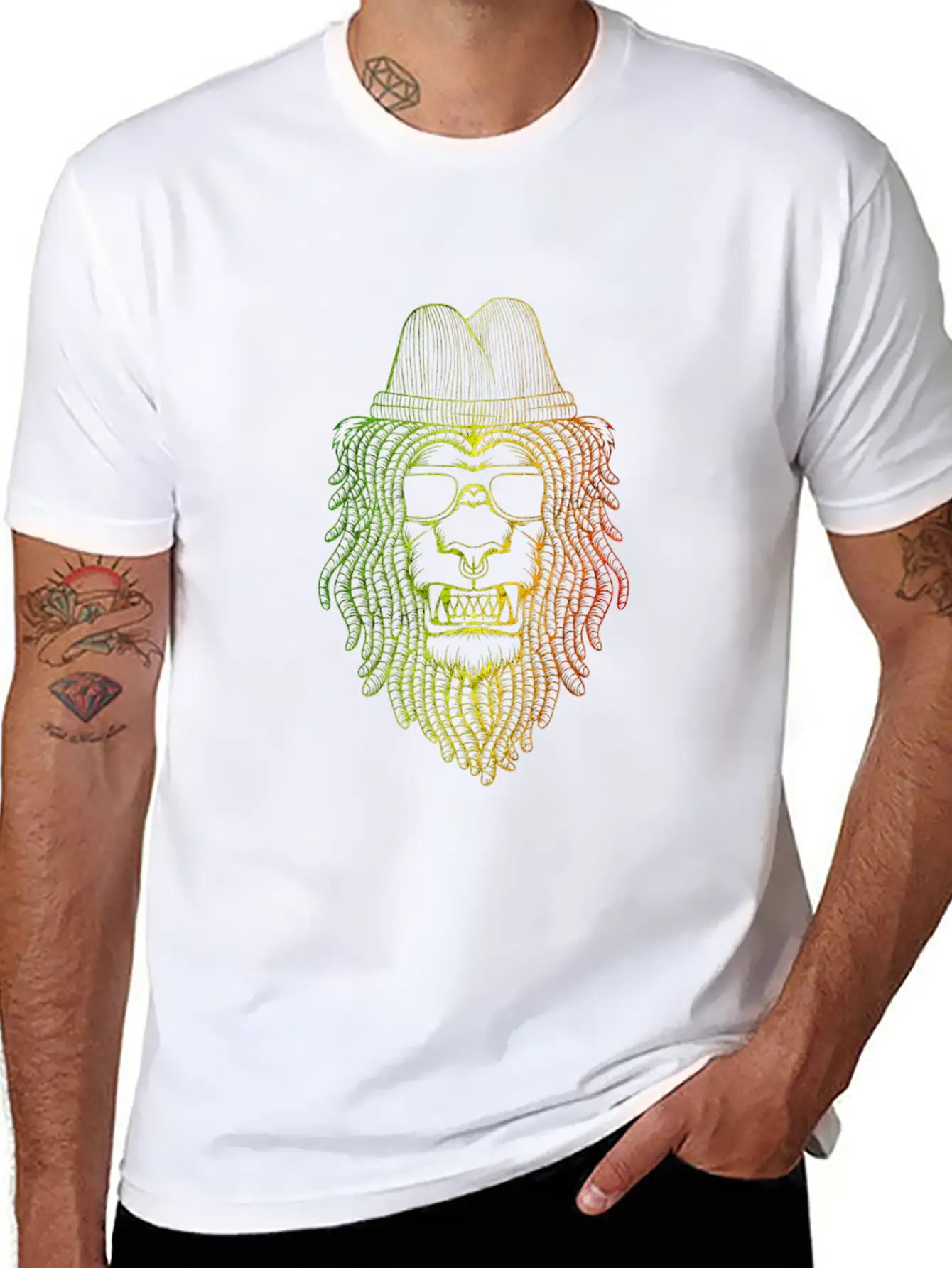 Reggae Lion Basic Graphic T-Shirt – Daily Comfort In Soft Cotton