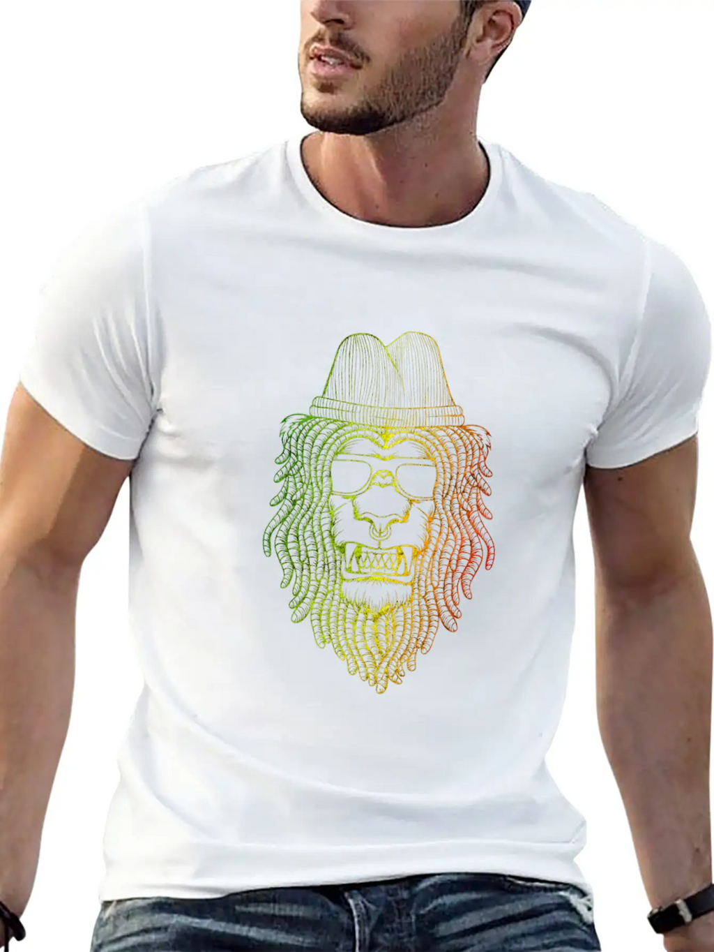 Reggae Lion Basic Graphic T-Shirt – Daily Comfort In Soft Cotton