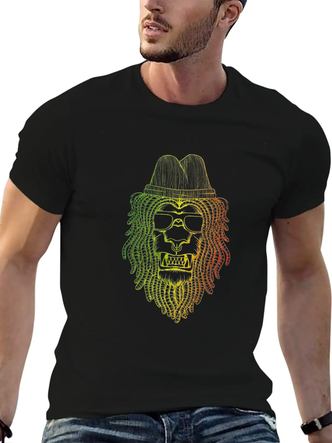 Reggae Lion Basic Graphic T-Shirt – Daily Comfort In Soft Cotton
