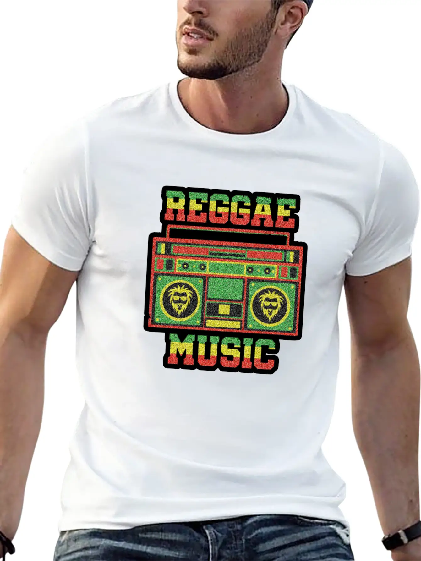 REGGAE MUSIC Breathable Soft Cotton T-Shirt – Timeless Casual Look