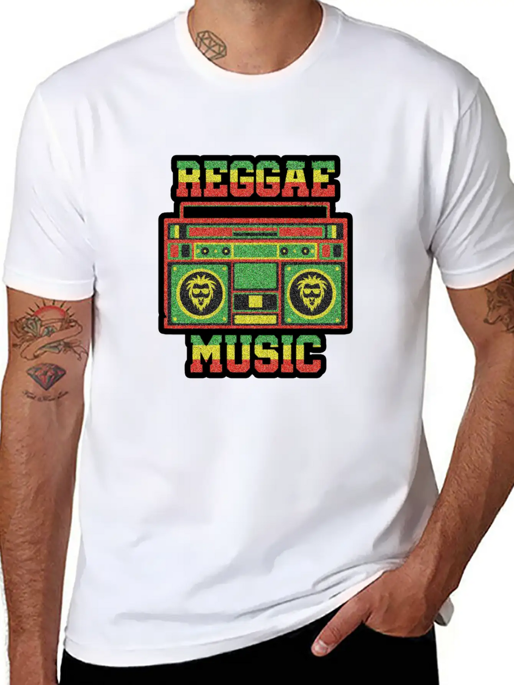 REGGAE MUSIC Breathable Soft Cotton T-Shirt – Timeless Casual Look