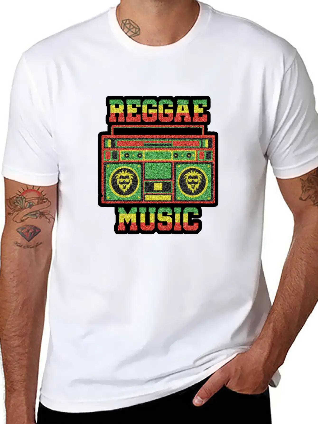 REGGAE MUSIC Breathable Soft Cotton T-Shirt – Timeless Casual Look