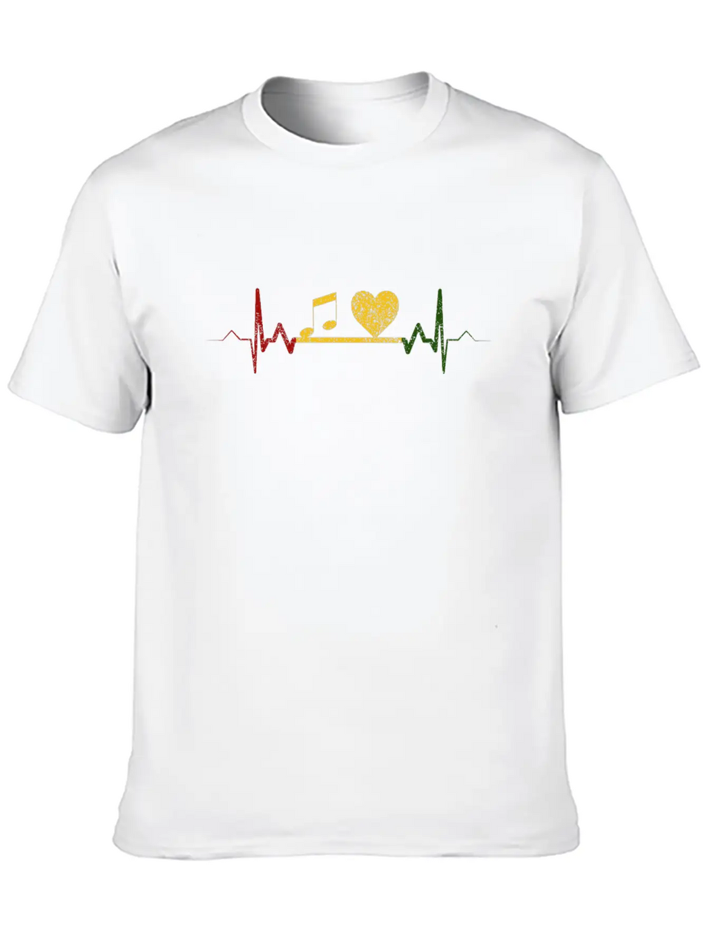 Reggae Music Heartbeat Rastafari Rasta Gift Breathable Soft Cotton T-Shirt – Timeless Casual Look