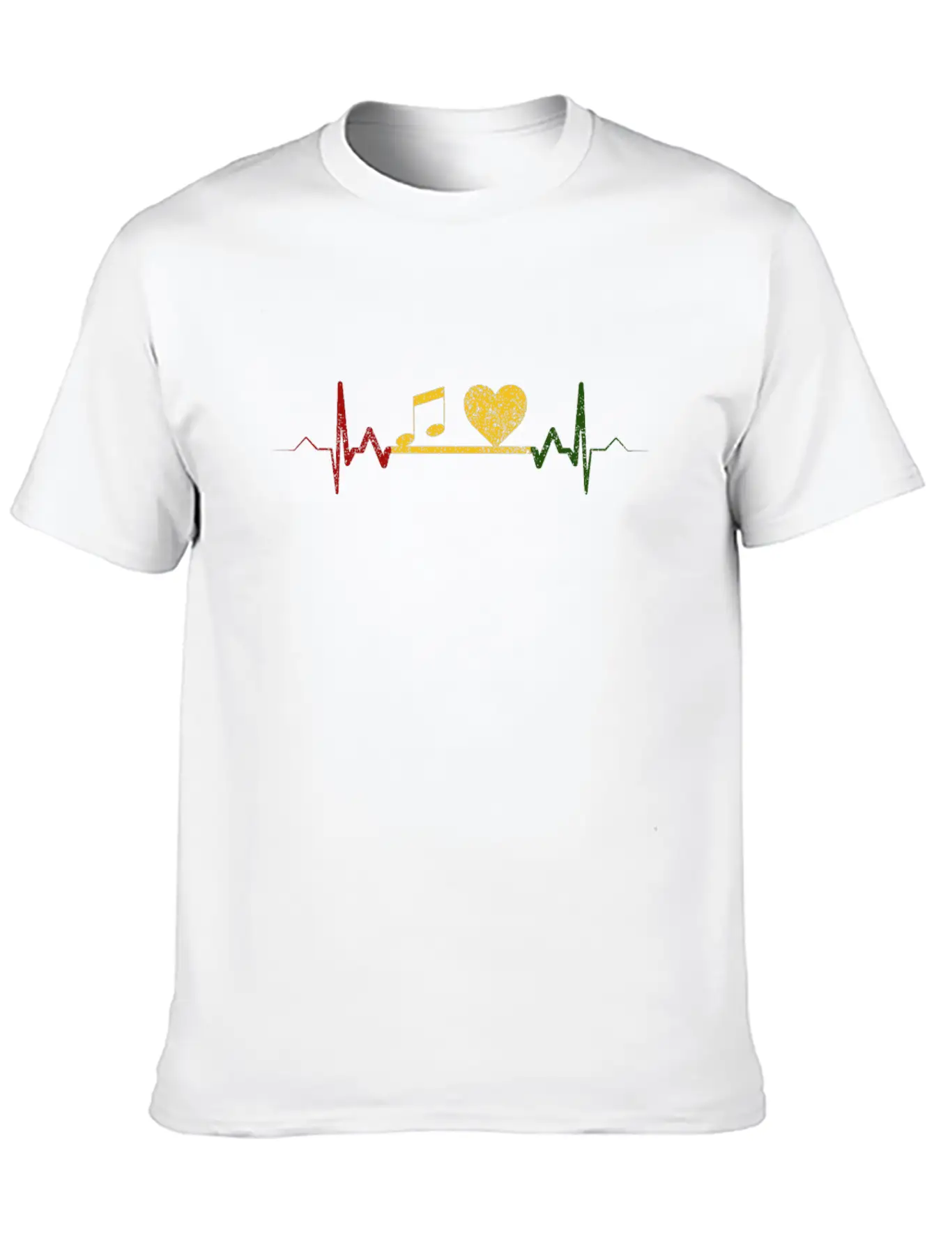 Reggae Music Heartbeat Rastafari Rasta Gift Breathable Soft Cotton T-Shirt – Timeless Casual Look