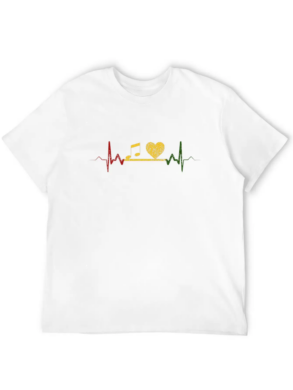 Reggae Music Heartbeat Rastafari Rasta Gift Breathable Soft Cotton T-Shirt – Timeless Casual Look