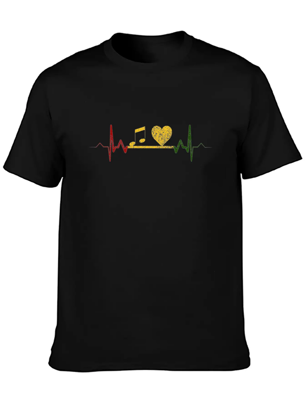 Reggae Music Heartbeat Rastafari Rasta Gift Breathable Soft Cotton T-Shirt – Timeless Casual Look