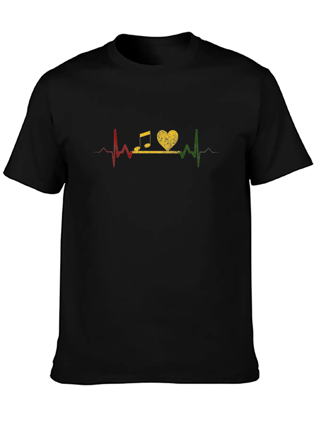 Reggae Music Heartbeat Rastafari Rasta Gift Breathable Soft Cotton T-Shirt – Timeless Casual Look