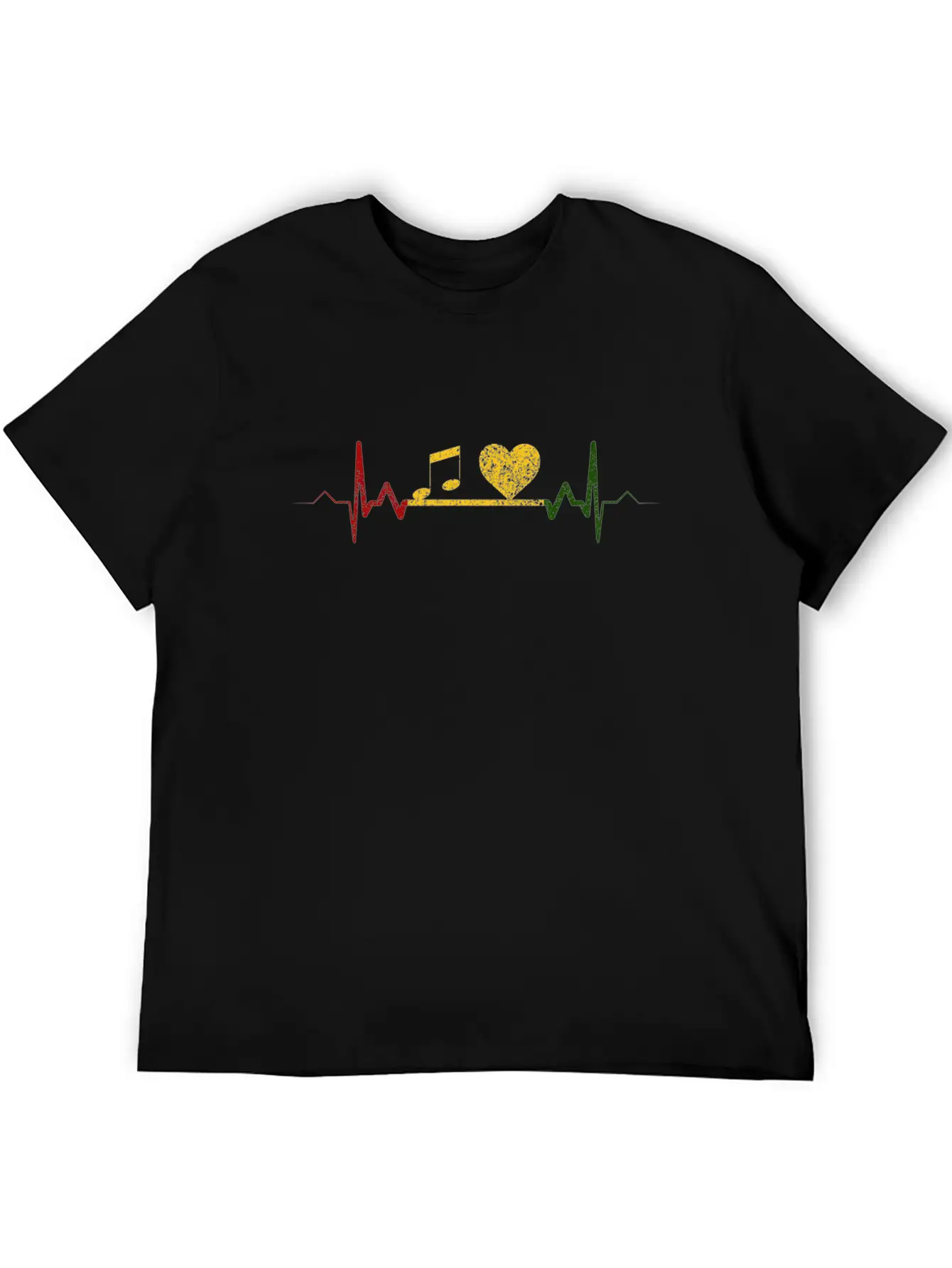 Reggae Music Heartbeat Rastafari Rasta Gift Breathable Soft Cotton T-Shirt – Timeless Casual Look