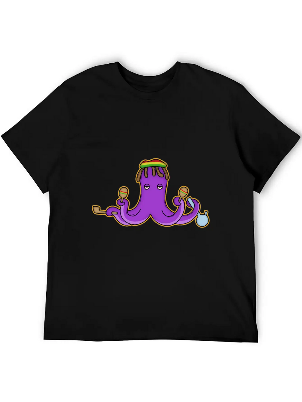 Reggae Octopus Breathable Graphic T-Shirt – Perfect For Casual Days