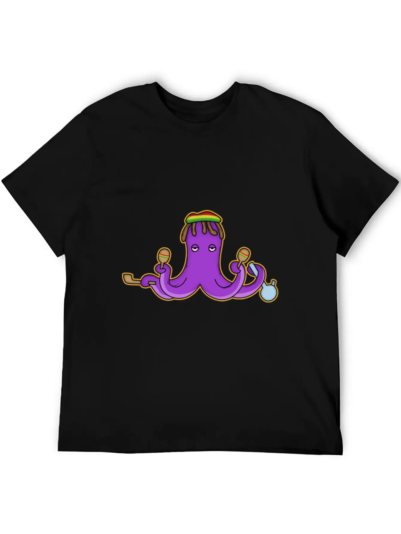 Reggae Octopus Breathable Graphic T-Shirt – Perfect For Casual Days