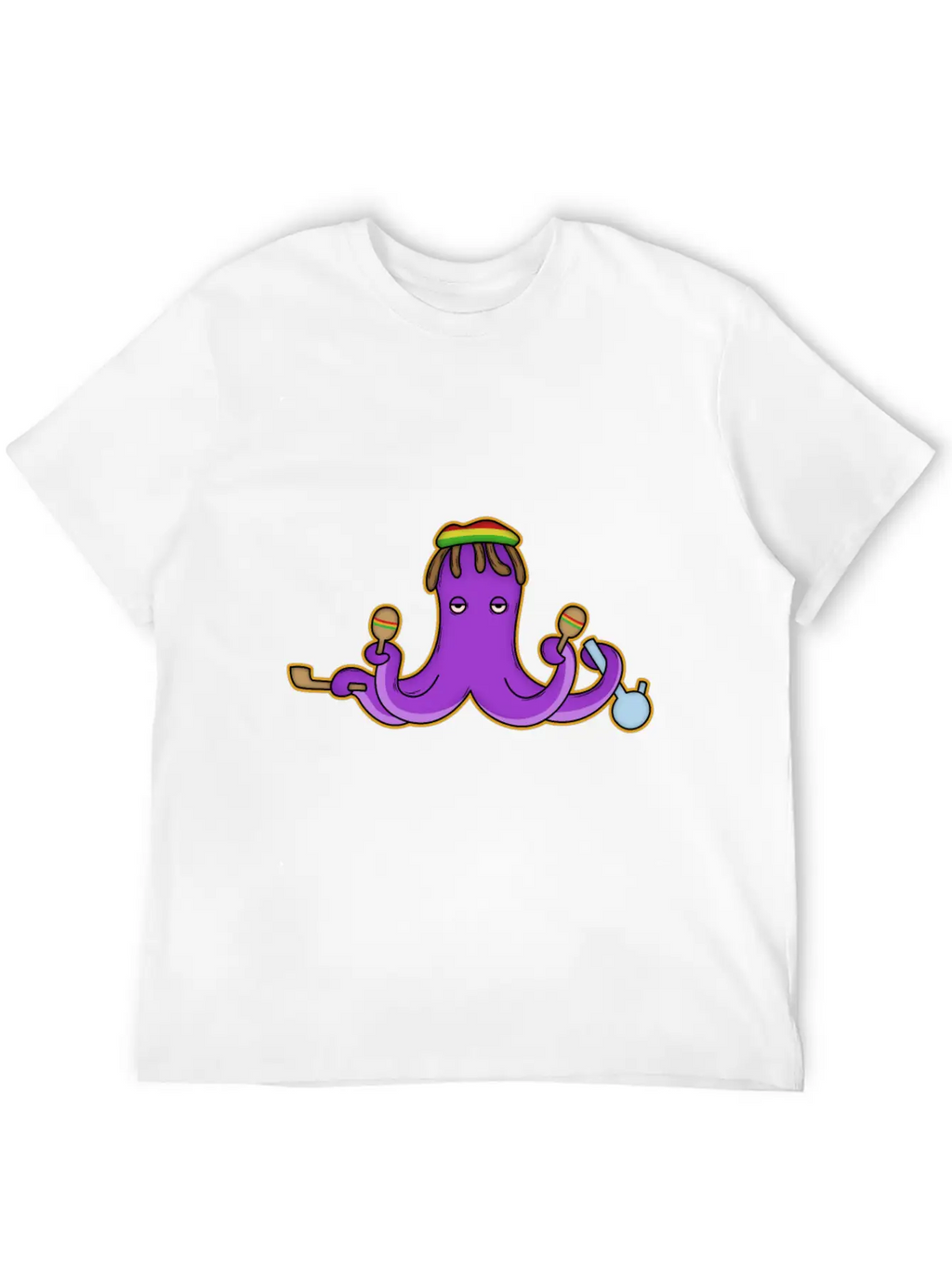 Reggae Octopus Breathable Graphic T-Shirt – Perfect For Casual Days