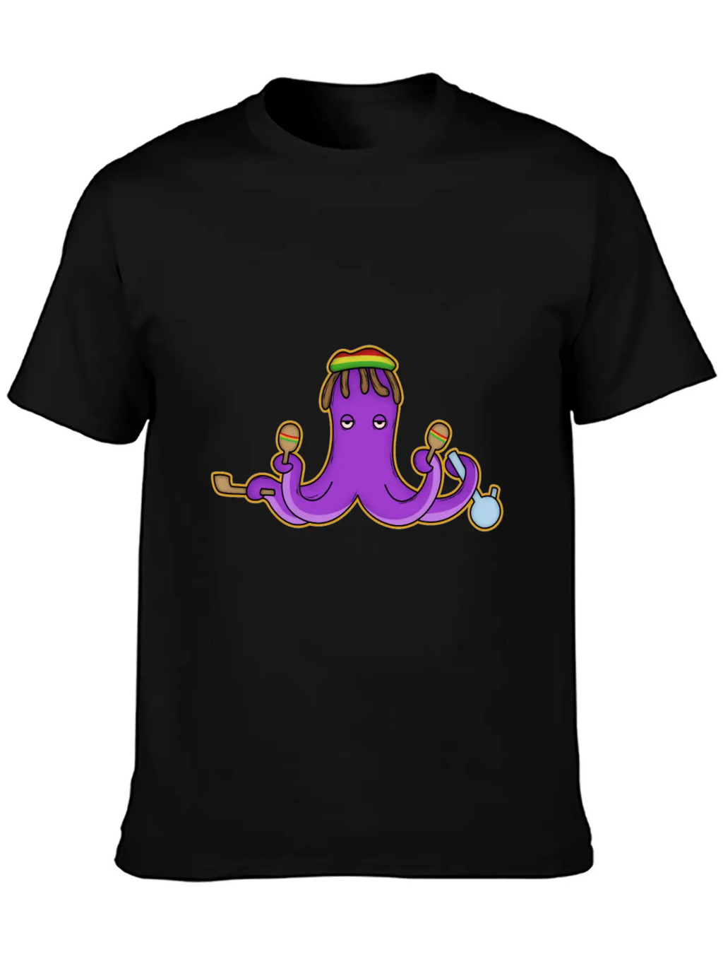 Reggae Octopus Breathable Graphic T-Shirt – Perfect For Casual Days