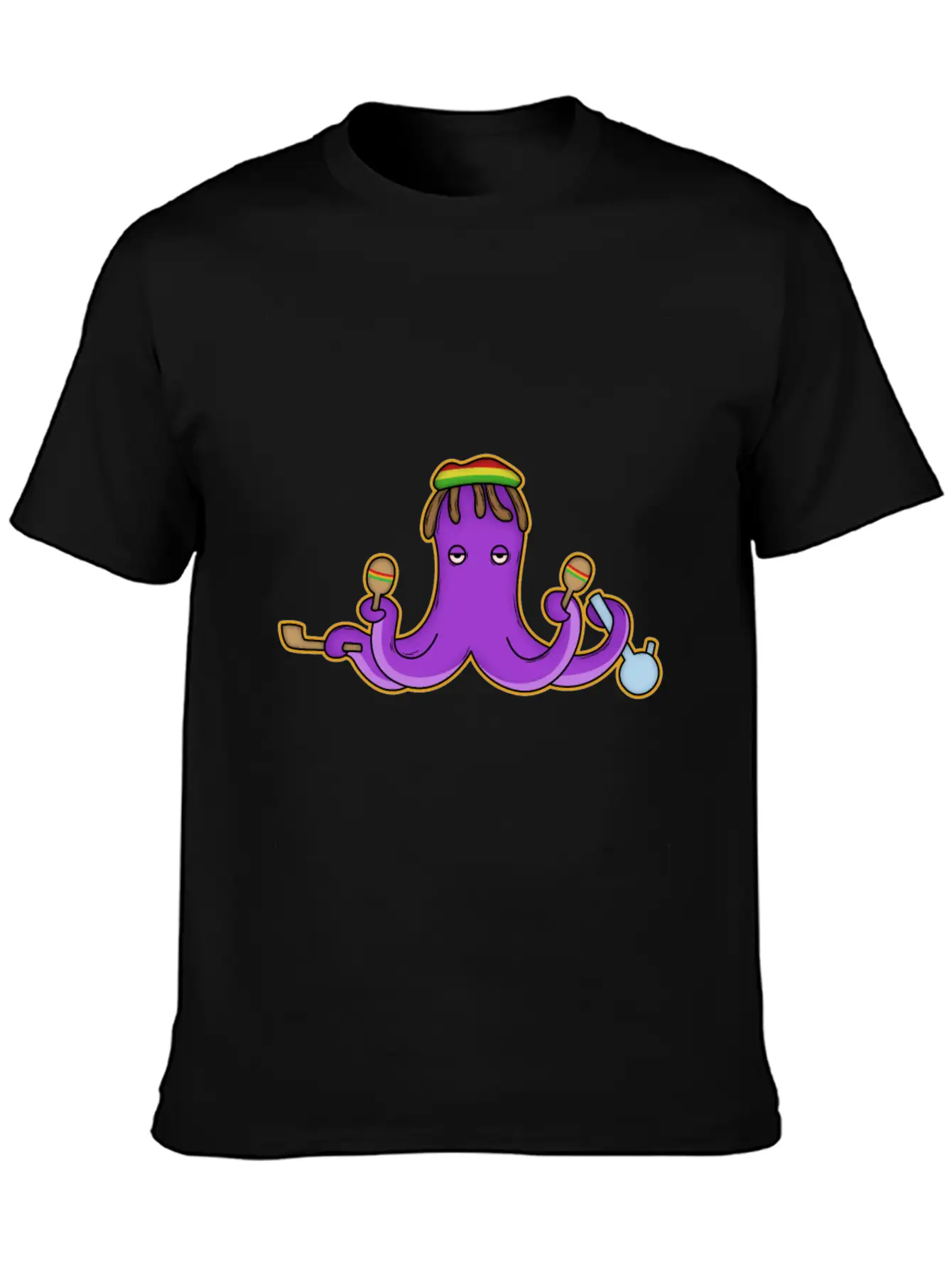 Reggae Octopus Breathable Graphic T-Shirt – Perfect For Casual Days