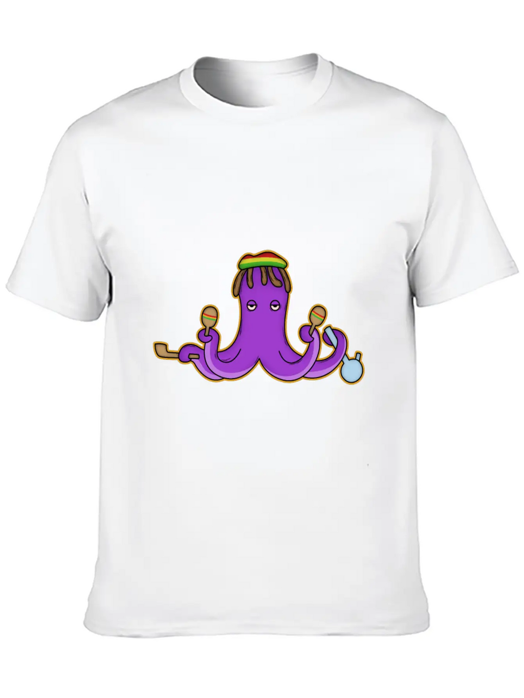 Reggae Octopus Breathable Graphic T-Shirt – Perfect For Casual Days