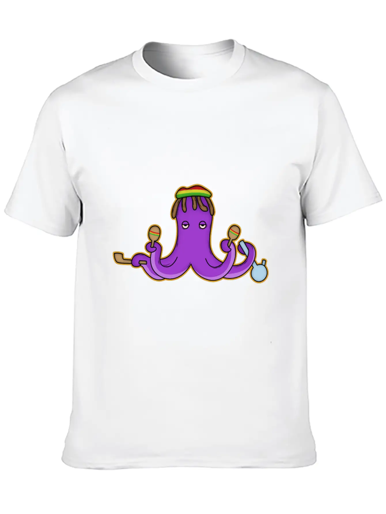 Reggae Octopus Breathable Graphic T-Shirt – Perfect For Casual Days
