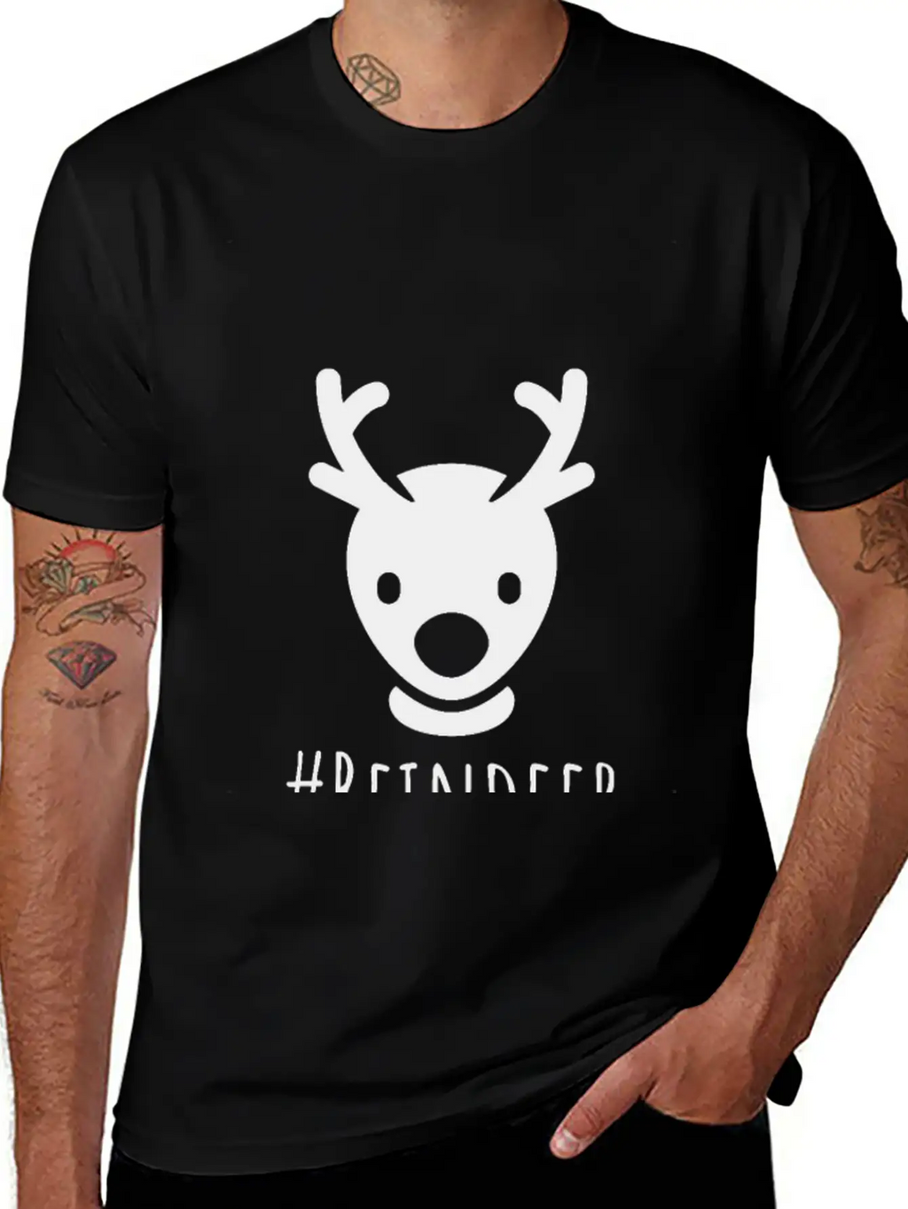 Reindeer Breathable Soft Cotton T-Shirt – Timeless Casual Look