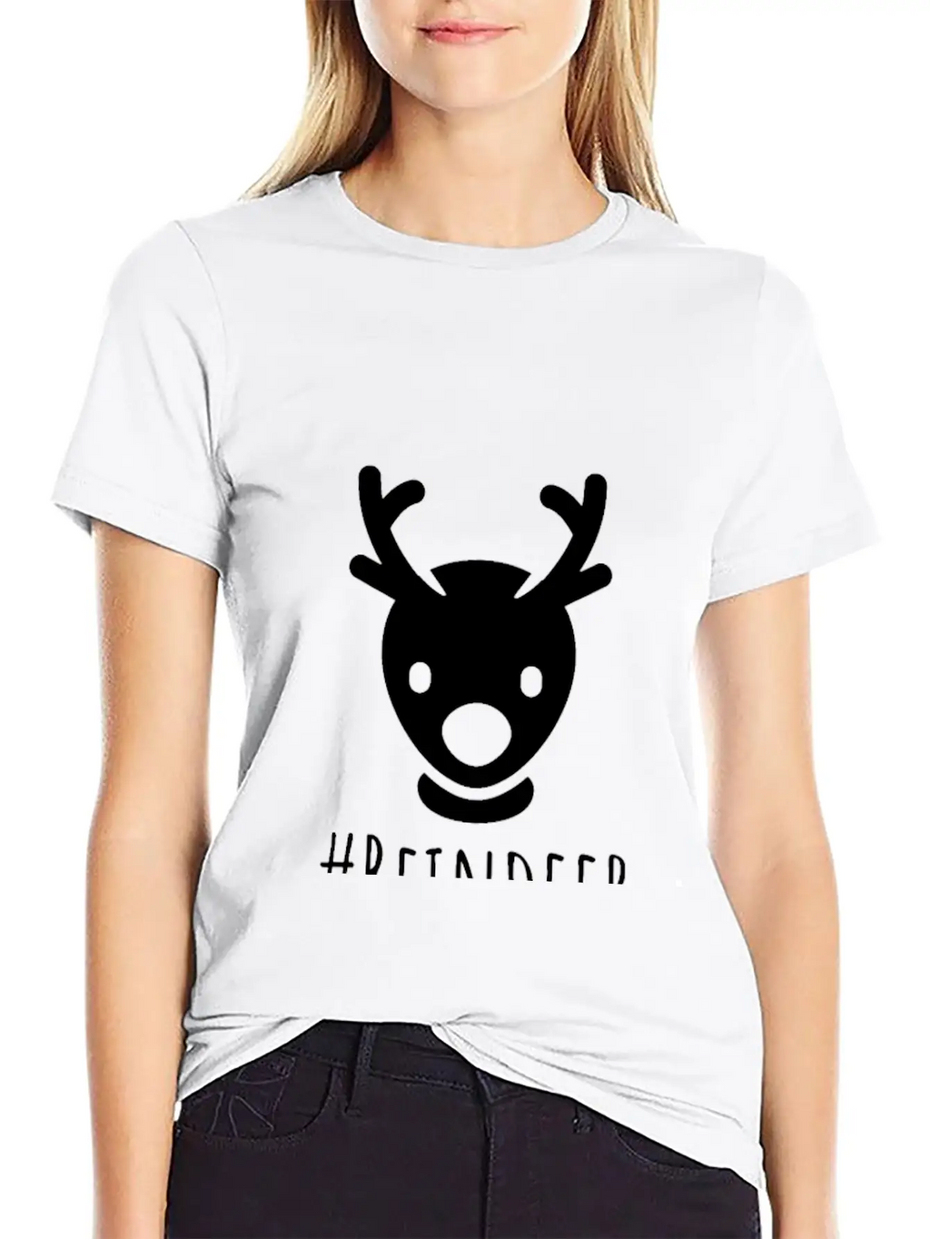 Reindeer Breathable Soft Cotton T-Shirt – Timeless Casual Look