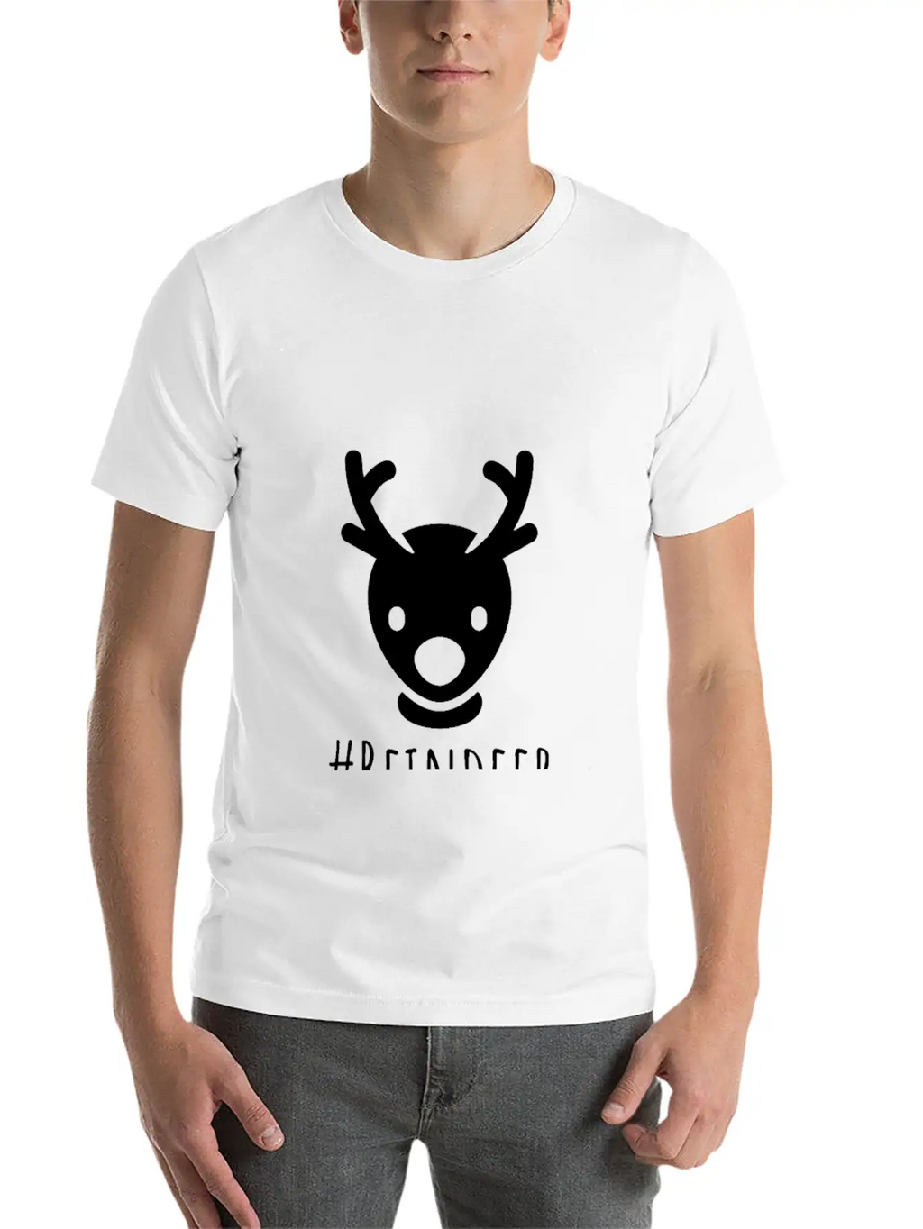Reindeer Breathable Soft Cotton T-Shirt – Timeless Casual Look