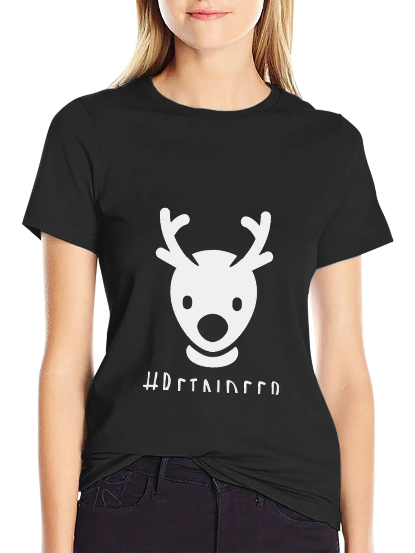 Reindeer Breathable Soft Cotton T-Shirt – Timeless Casual Look