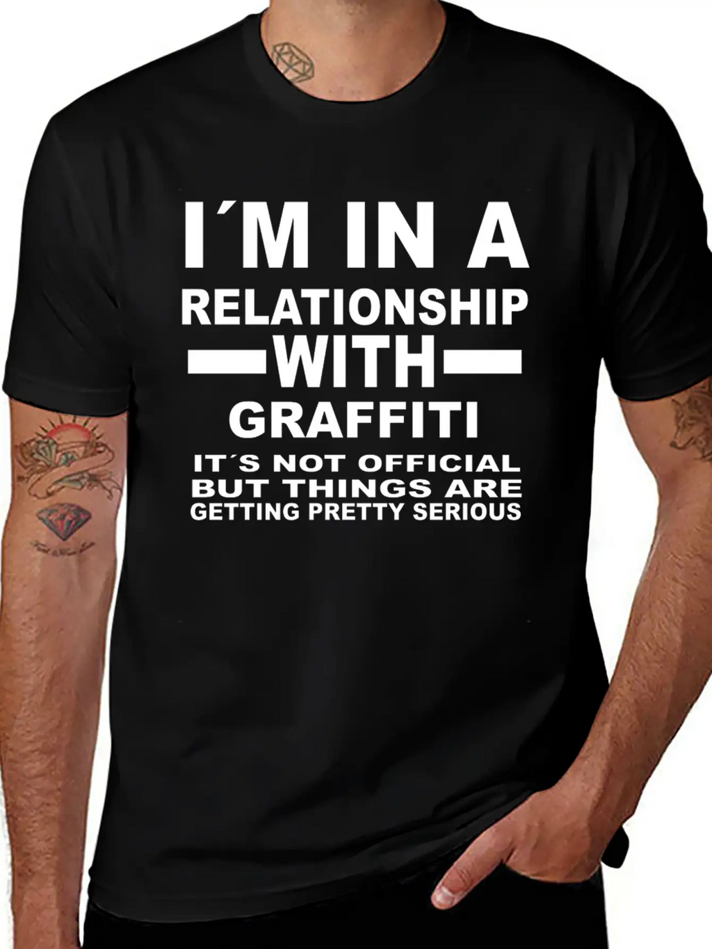 Relationship With GRAFFITI Essential Cotton Tee For Daily Outfits – Unisex Style