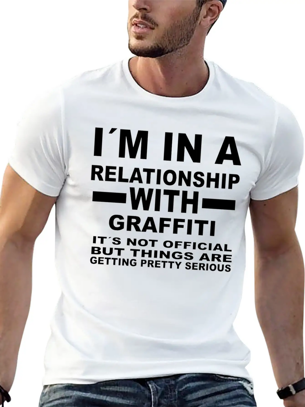 Relationship With GRAFFITI Essential Cotton Tee For Daily Outfits – Unisex Style