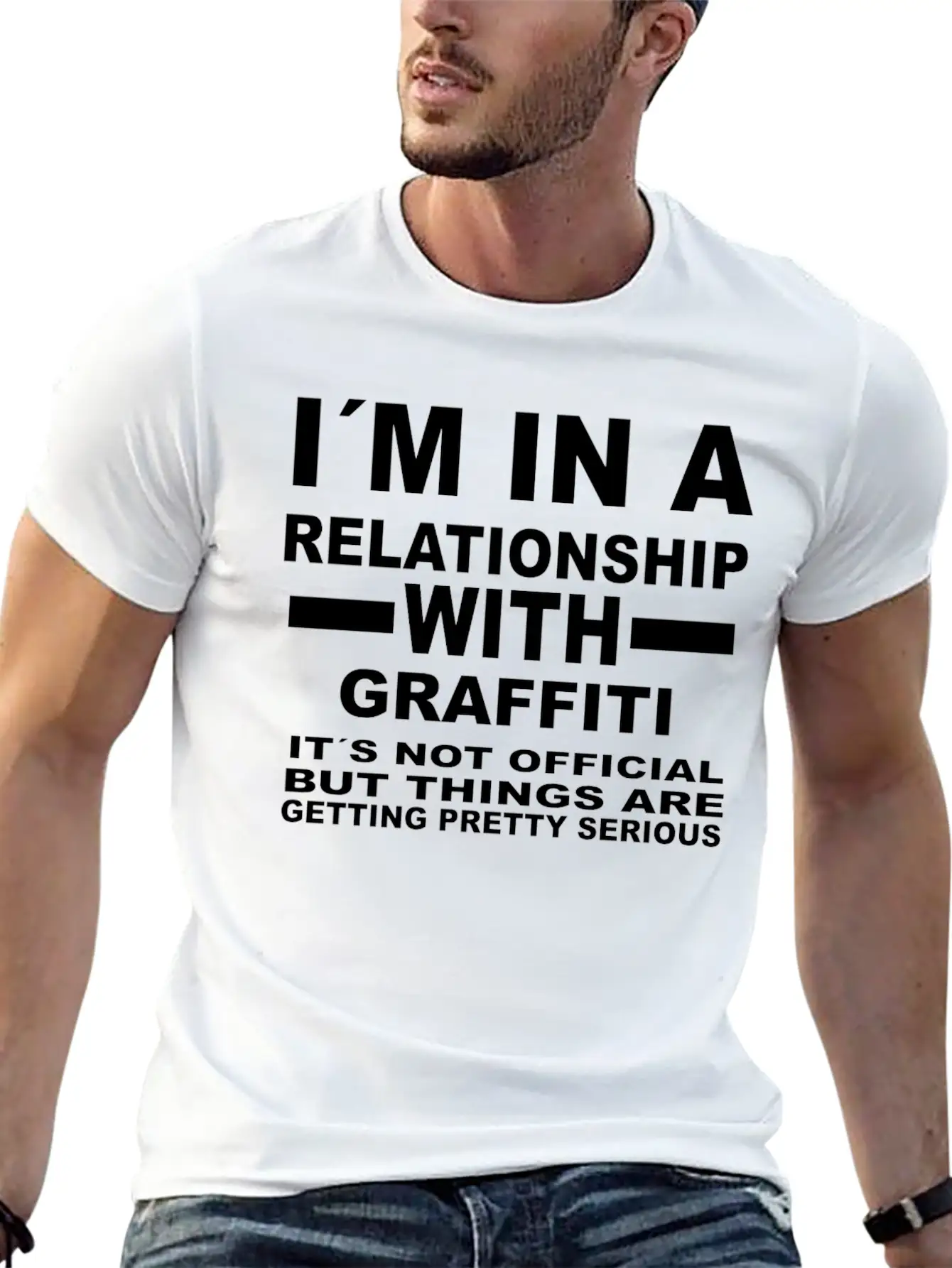 Relationship With GRAFFITI Essential Cotton Tee For Daily Outfits – Unisex Style